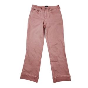 CC - Not Your Daughter's Jeans Marilyn Straight Cropped Womens 6 Solid Pink